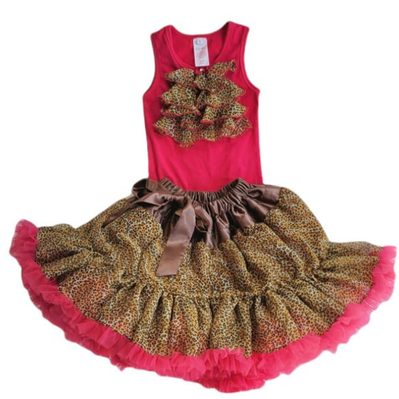 Kaiya Eve Boutique Cheetah Pettiskirt& Matching Tank